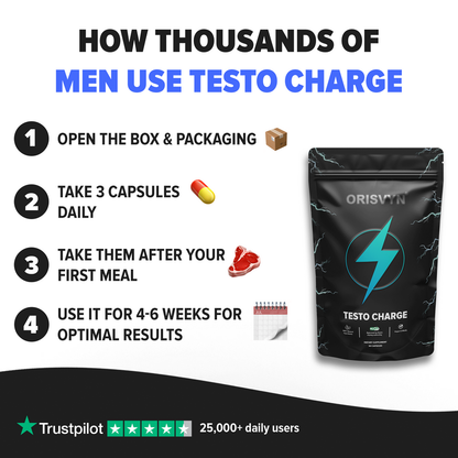 Testo Charge : 90 capsules + Free E-BOOK