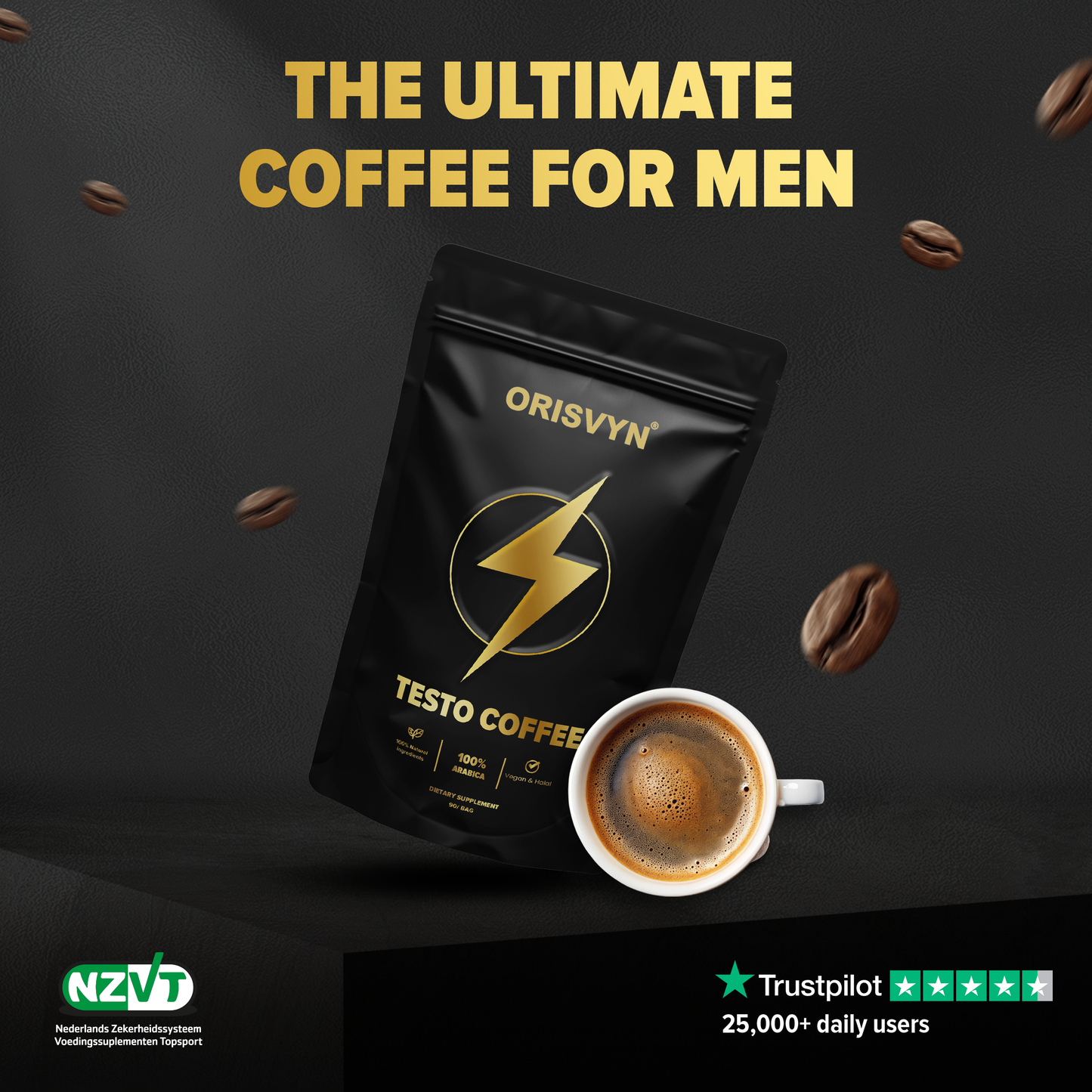 ORISVIN'S ULTIMATE MEN BUNDLE- Testo Charge+ Testo Coffee & Dream Fuel