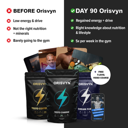 ORISVIN'S ULTIMATE MEN BUNDLE- Testo Charge+ Testo Coffee & Dream Fuel