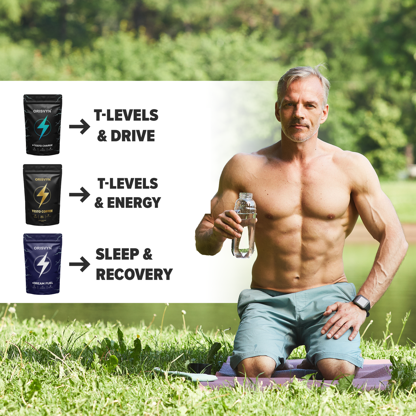 ORISVIN'S ULTIMATE MEN BUNDLE- Testo Charge+ Testo Coffee & Dream Fuel